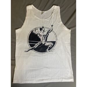 VTG 1985 Medallion Muscle Beach Tank Top Hayes Signed Bodybuilding Single Stitch